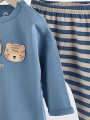Navy Stripe Baby Top And Leggings Set - Image 10 of 14