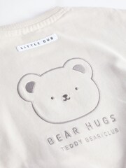 Grey Bear Baby 100% Cotton Sweatshirt And Leggings Set 2 Piece - Image 11 of 14