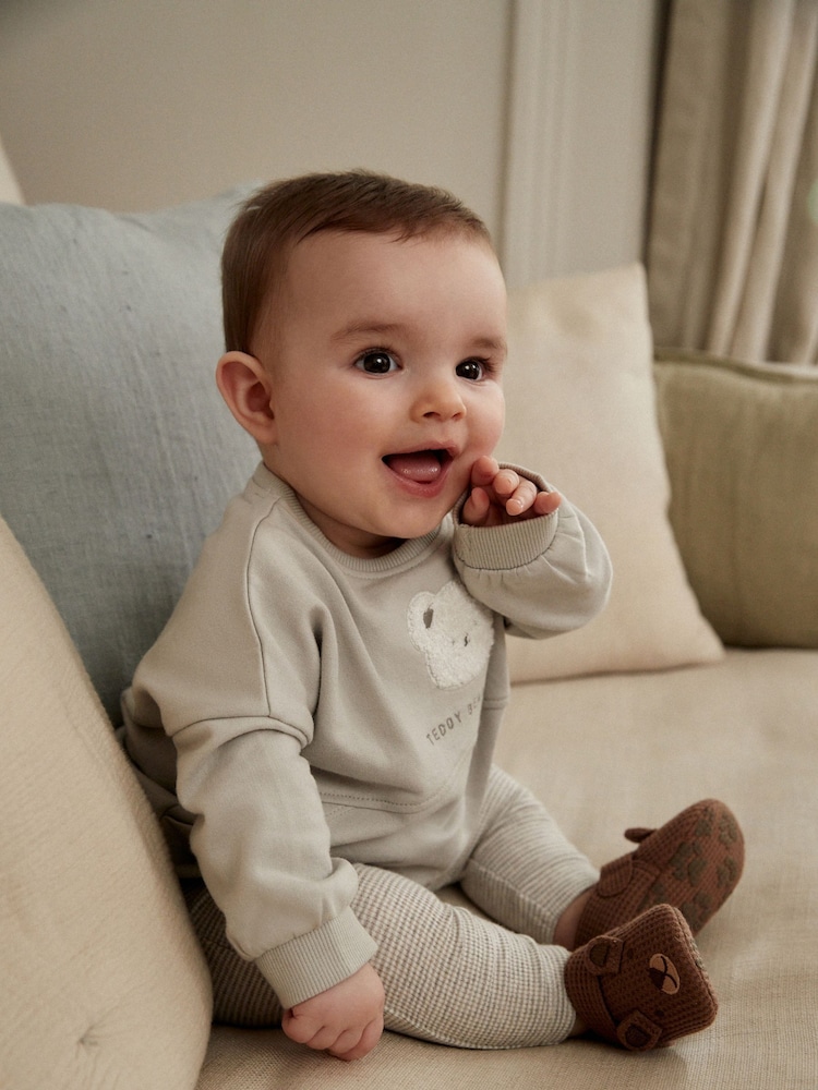 Grey Bear Baby 100% Cotton Sweatshirt And Leggings Set 2 Piece - Image 2 of 14