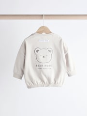 Grey Bear Baby 100% Cotton Sweatshirt And Leggings Set 2 Piece - Image 6 of 14