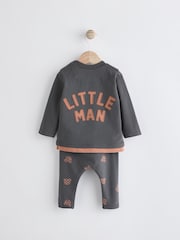 Black/Brown Baby Top And Leggings Set - Image 2 of 11