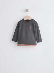 Black/Brown Baby Top And Leggings Set - Image 4 of 11
