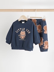 Navy Lion - Conjunto de sudadera y pantalones de chándal para bebé - Imagen 1 de 13