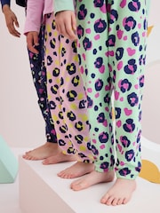 Bright Animal Print Joggers Pyjamas 3 Pack (3-16yrs) - Image 4 of 9