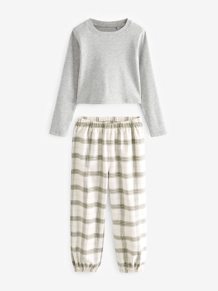 Black/Grey Woven Check Pyjamas 2 Pack (3-16yrs) - Image 5 of 10