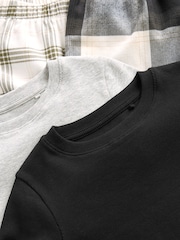 Noir/Gris - Lot de 2 pyjamas à carreaux tissés (3-16 ans) - Image 9 de 10