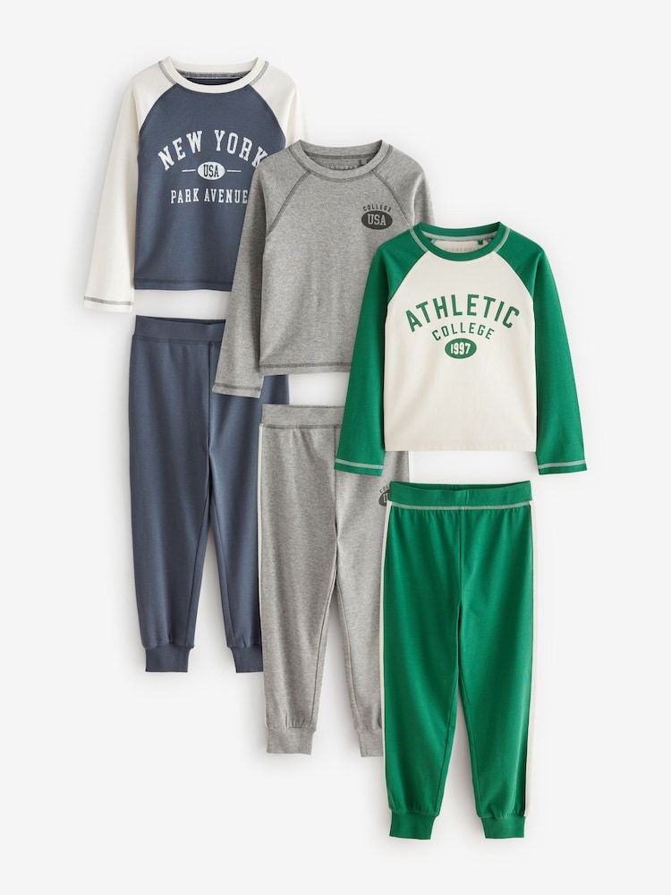 Bleu/Gris - Pyjama Jogger 3 Pack (3-16ans) - Image 5 of 11