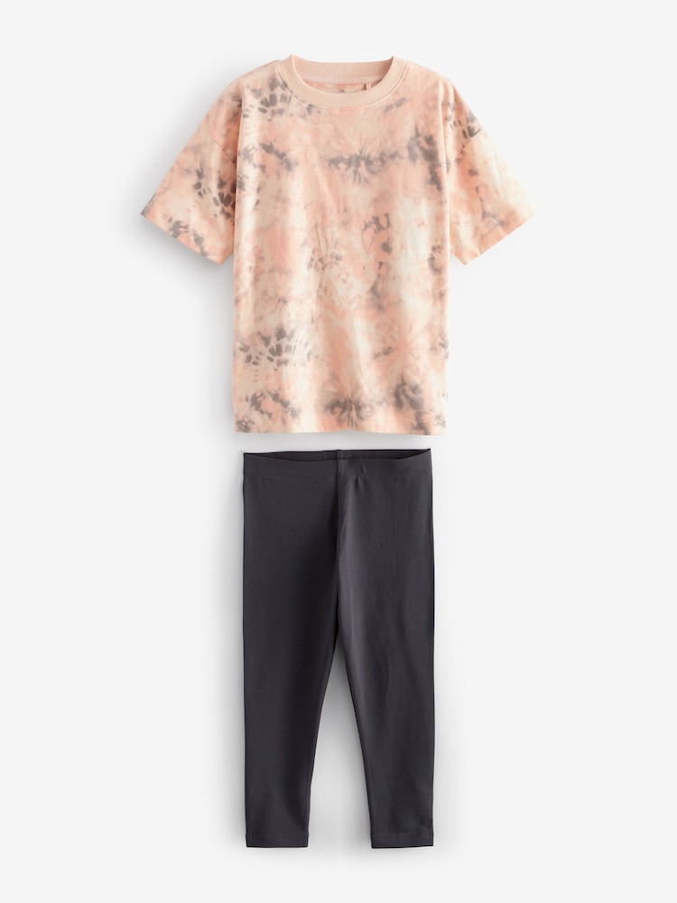 Noir/Ecru - 3 Lot 100% Coton Leggings Pyjamas (3-16ans) - Image 8 of 11