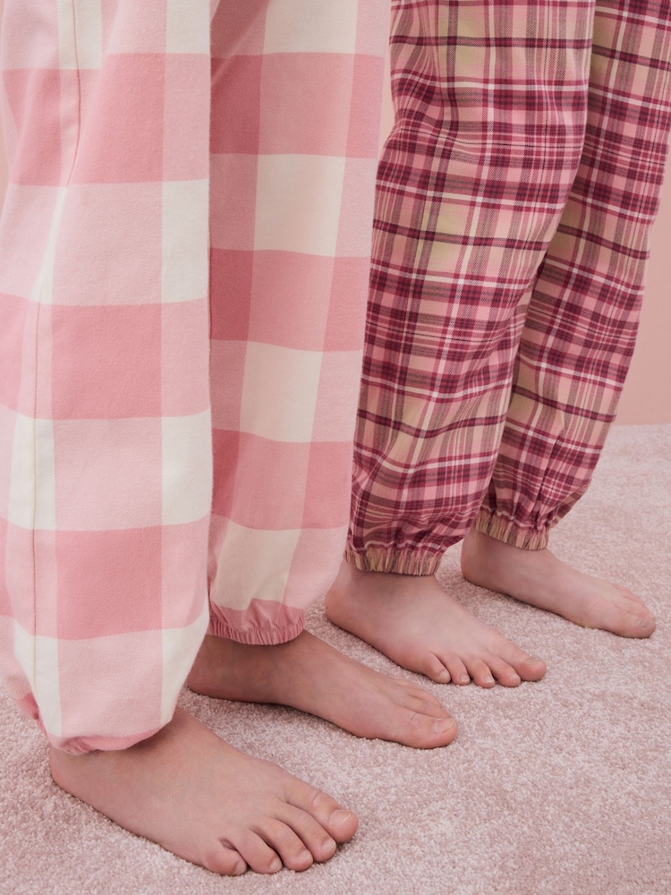 Pink Woven Check Pyjamas 2 Pack (3-16yrs) - Image 4 of 9