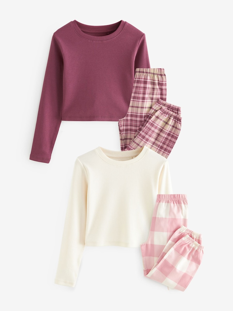 Pink Woven Check Pyjamas 2 Pack (3-16yrs) - Image 5 of 9