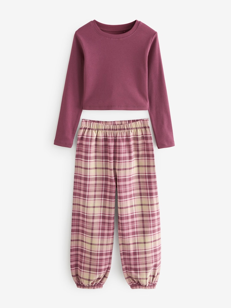 Pink Woven Check Pyjamas 2 Pack (3-16yrs) - Image 7 of 9