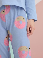 رمادي/أزرق - مجموعة من 3 بيجامات ببنطلونات رياضية (3-16 سنة) - Image 7 of 14