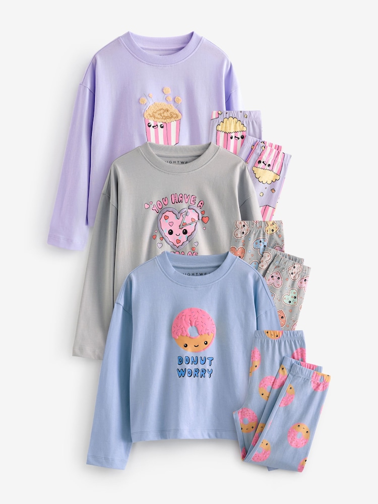 Gris/Bleu - Pyjama Jogger 3 Pack (3-16ans) - Image 9 of 14