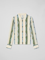 LK Bennett Hardy Belt Print Viscose-Silk Blend Shirt - Image 4 of 4