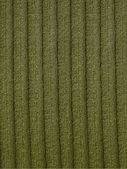 Ro&Zo Green Ribbed Button Detail Split Front Dress - Image 4 of 4