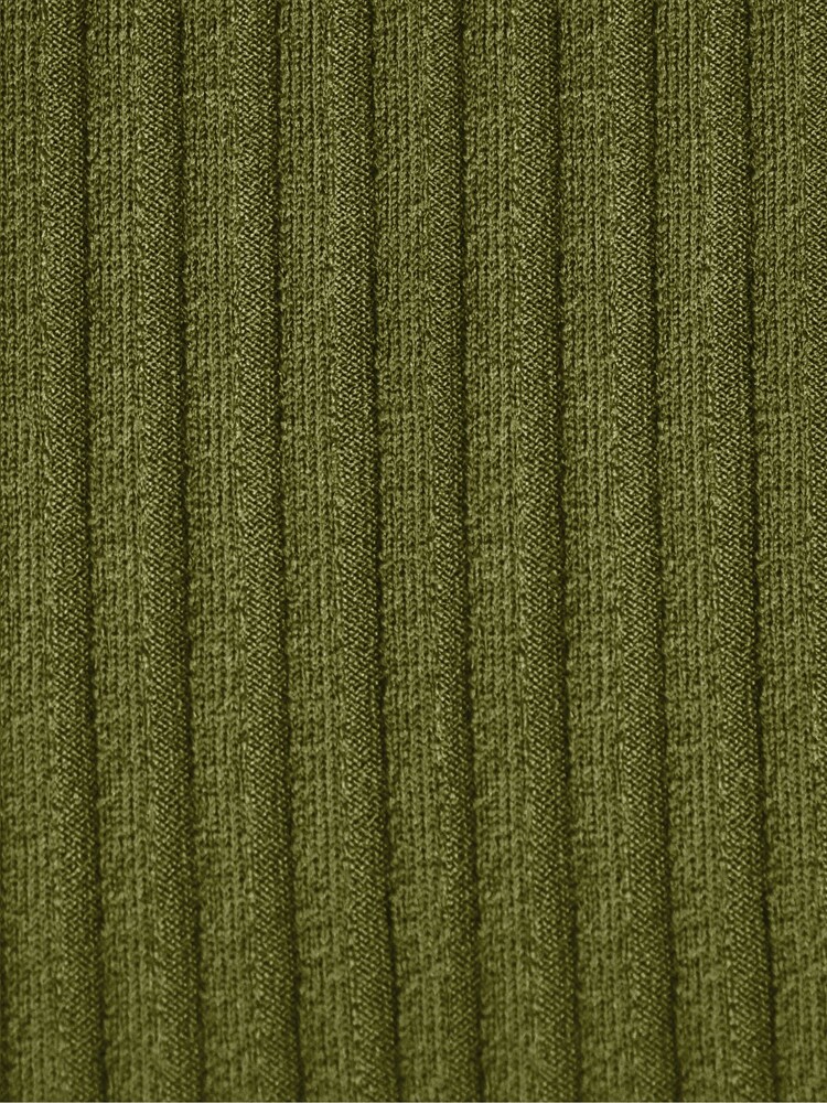 Ro&Zo Green Ribbed Button Detail Split Front Dress - Image 4 of 4