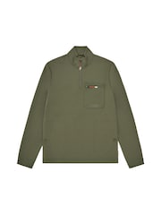 Зеленый - Sealskinz Bunwell Water Repellent Quarter Zip Funnel Neck Sweatshirt - Изображение 6 из 6