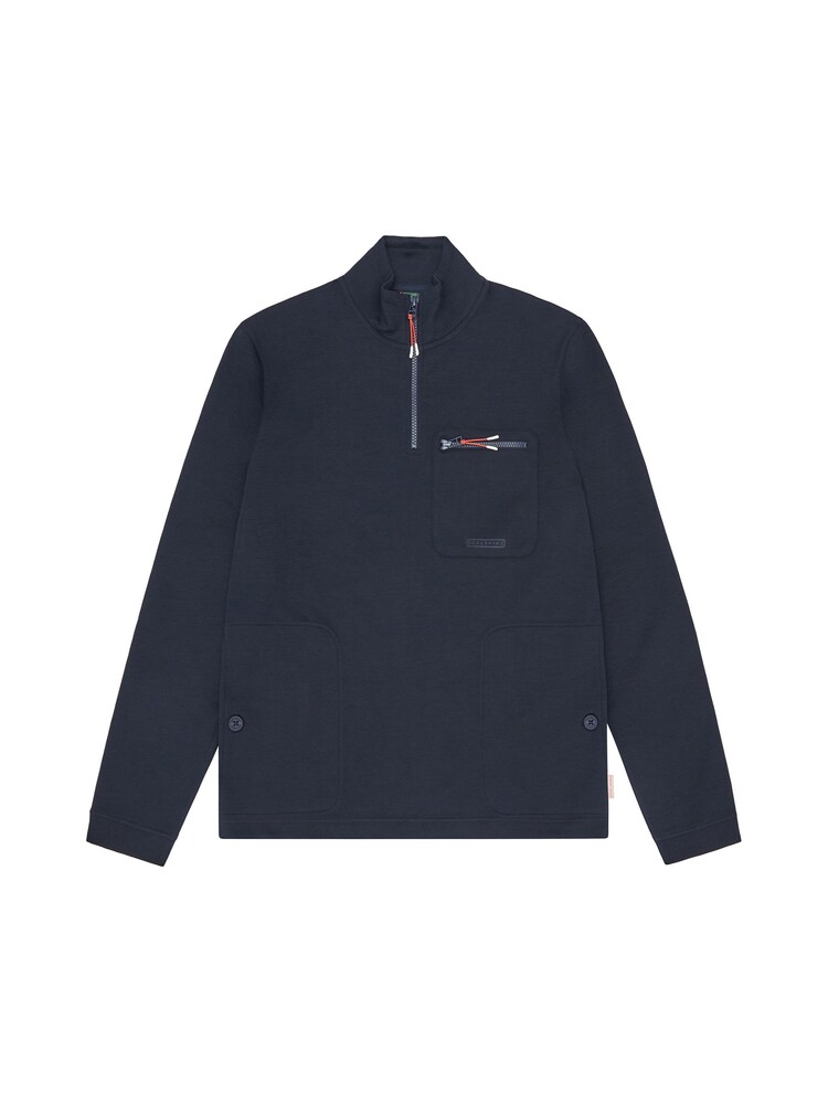 Синий - Sealskinz Bunwell Water Repellent Quarter Zip Funnel Neck Sweatshirt - Изображение 6 из 6