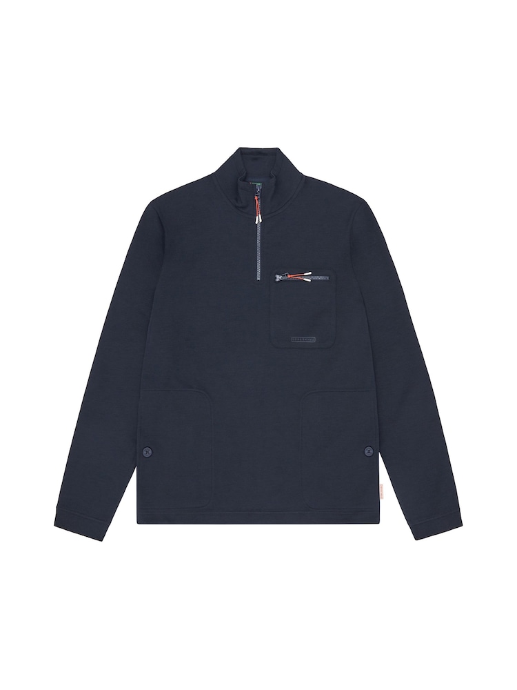 Синий - Sealskinz Bunwell Water Repellent Quarter Zip Funnel Neck Sweatshirt - Изображение 6 из 6 Синий - Sealskinz Bunwell Water Repellent Quarter Zip Funnel Neck Sweatshirt - Изображение 6 из 6