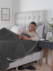 Slumberdown Charcoal Grey Comfy Hugs 10 Temperature Settings Heated Throw - Image 1 of 7