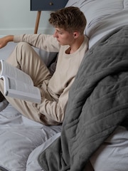 Slumberdown Charcoal Grey Comfy Hugs 10 Temperature Settings Heated Throw - Image 3 of 7