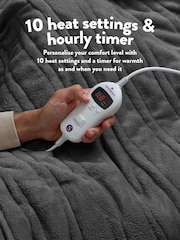 Slumberdown Charcoal Grey Comfy Hugs 10 Temperature Settings Heated Throw - Image 5 of 7