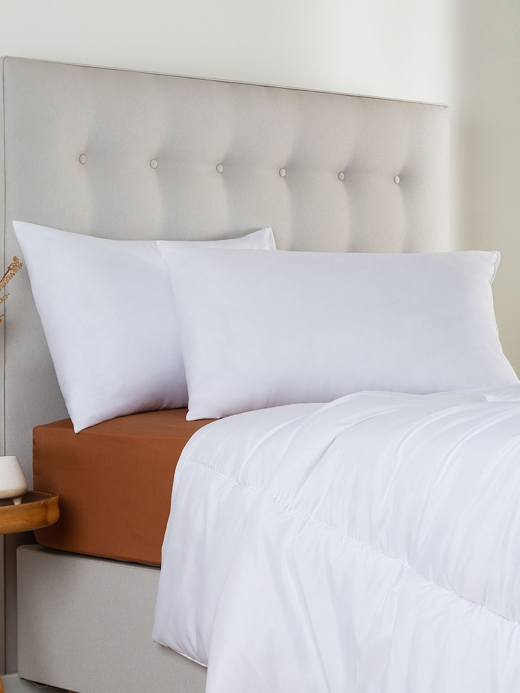 Slumberdown 2 Pack Climate Control Super Support White Pillows - Image 1 of 5