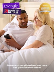 Slumberdown 2 Pack Firm Side Sleeper Climate Control Super Support White Pillows - Image 6 of 6