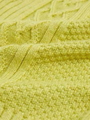 Lime Green Knit Heart Patchwork Tank Top - Image 3 of 3
