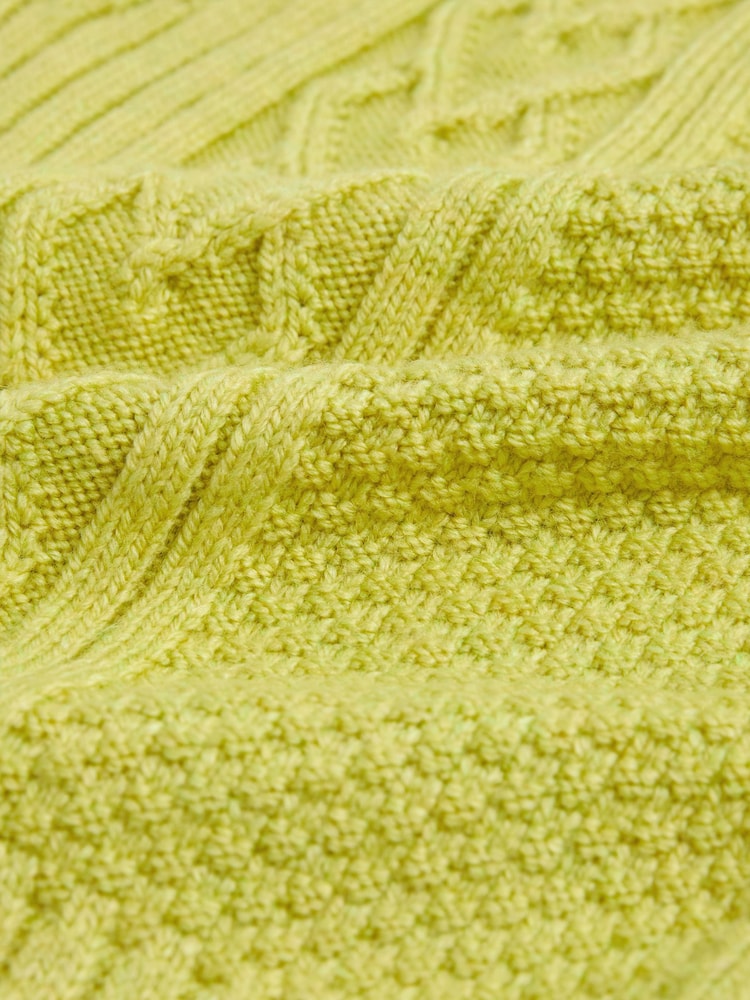 Lime Green Knit Heart Patchwork Tank Top - Image 3 of 3