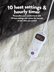 Slumberdown Grey Cosy And Snug Sherpa Fleece Heated Throw - Image 4 of 8