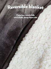 Slumberdown Grey Cosy And Snug Sherpa Fleece Heated Throw - Image 5 of 8