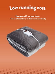 Slumberdown Grey Cosy And Snug Sherpa Fleece Heated Throw - Image 7 of 8