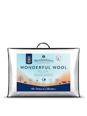 Slumberdown Naturally Temperature Regulating Wool Medium Back Sleeper White Pillow - Image 7 of 7