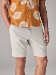 Light Grey Linen Viscose Shorts - Image 1 of 9