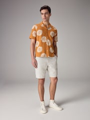 Light Grey Linen Viscose Shorts - Image 2 of 9