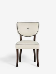 Nina Campbell Set of 2 Natural Ashburn Walnut Effect Leg Dining Chairs - Image 2 of 7