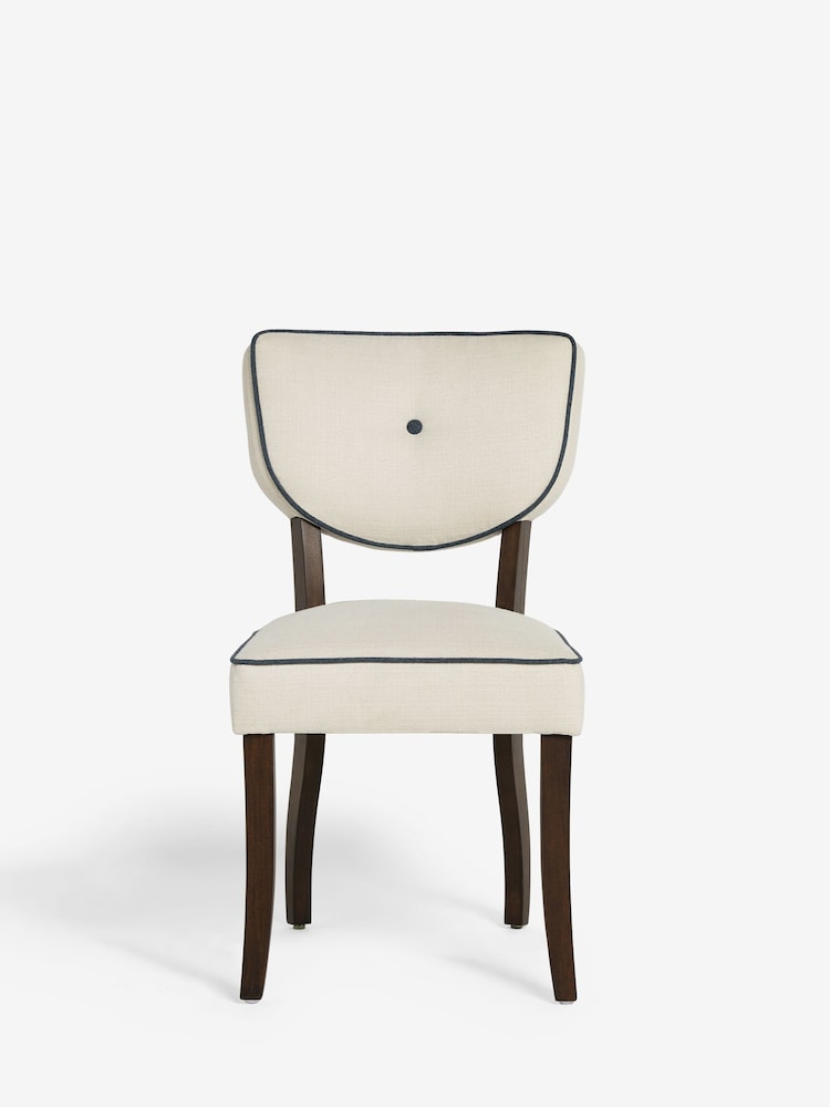 Nina Campbell Set of 2 Natural Ashburn Walnut Effect Leg Dining Chairs - Image 2 of 7