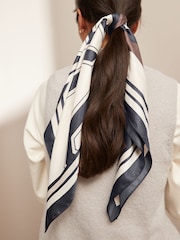 Black/White Square Lightweight Scarf - Image 1 of 5