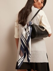 Black/White Square Lightweight Scarf - Image 3 of 5