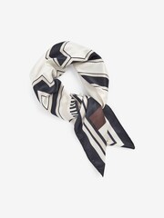 Black/White Square Lightweight Scarf - Image 4 of 5