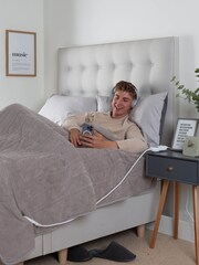 Slumberdown Grey Comfy Hugs 10 Temperature Settings Heated Throw - Image 1 of 7