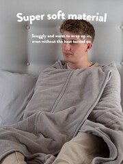 Slumberdown Grey Comfy Hugs 10 Temperature Settings Heated Throw - Image 4 of 7