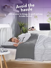 Slumberdown Coverless Comfort Printed Grey Stripe Duvet - Image 2 of 8