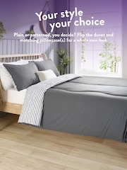 Slumberdown Coverless Comfort Printed Grey Stripe Duvet - Image 3 of 8