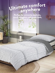 Slumberdown Coverless Comfort Printed Grey Stripe Duvet - Image 6 of 8