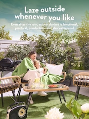 Slumberdown Green Unwind Outside Waterproof Throw - Image 2 of 10