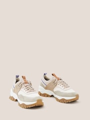 White Stuff Grey Chunky Suede Mix Trainers - Image 2 of 3