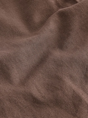 Brown Linen Viscose Shorts - Image 9 of 10