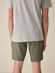 Sage Green Linen Viscose Shorts - Image 3 of 9